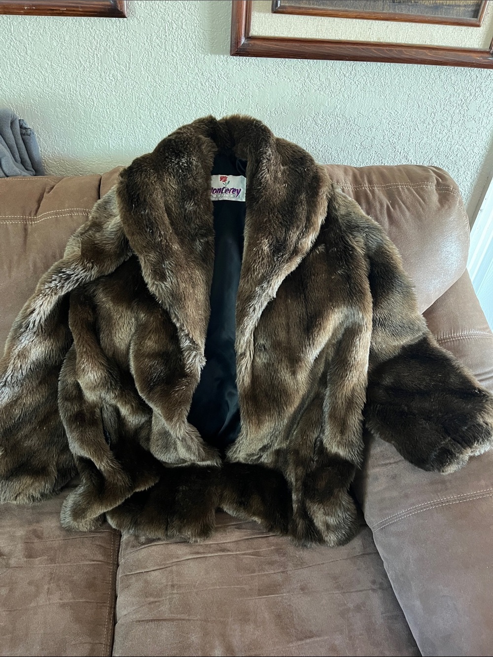 Monterey Brown Plush Teddy Jacket - Women's Short Faux Fur Coat
